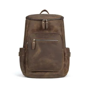 Mens Vintage Leather Backpack Stylish Overnight Or Daypack