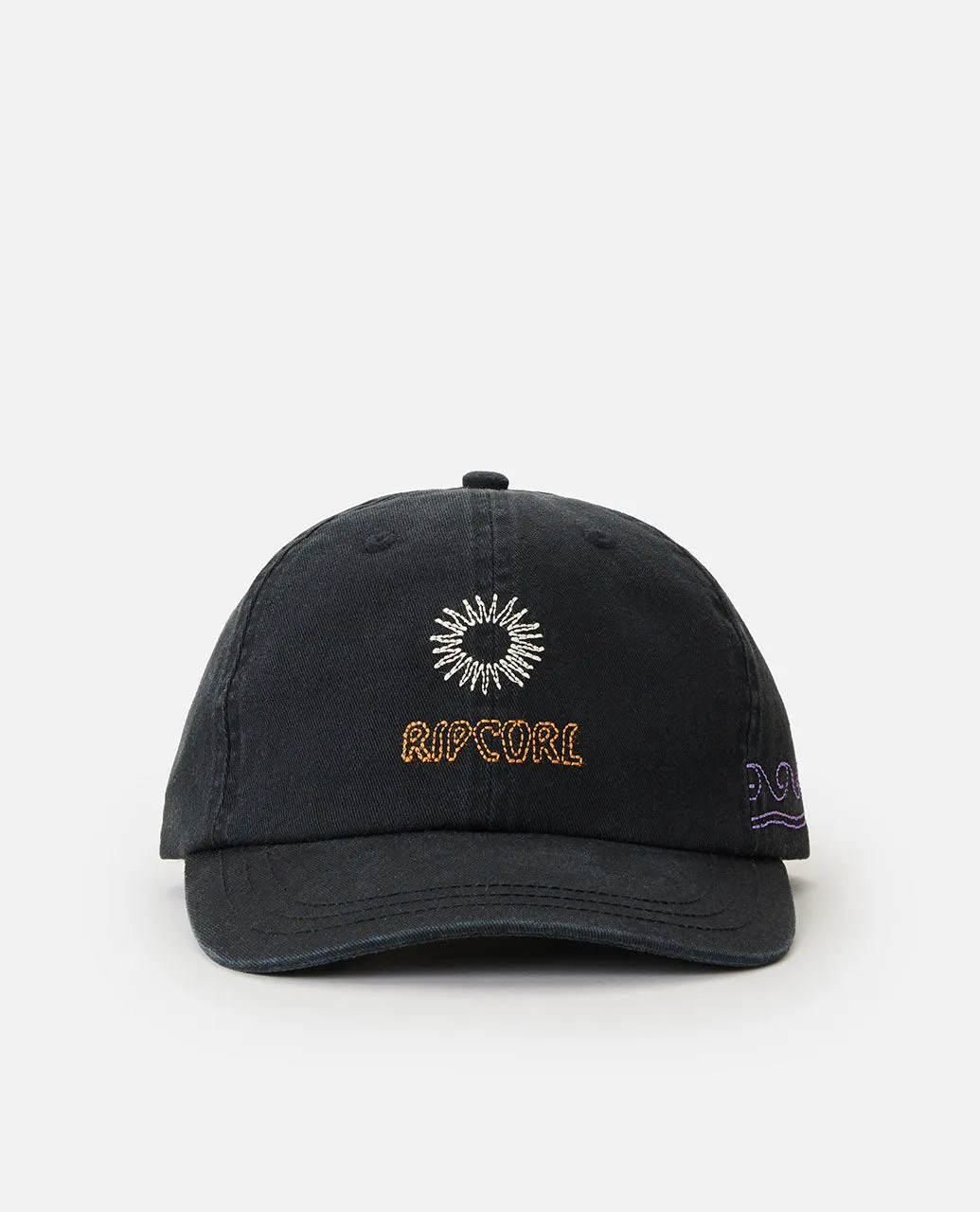 Mixed 6 Panel Cap - Washed Black