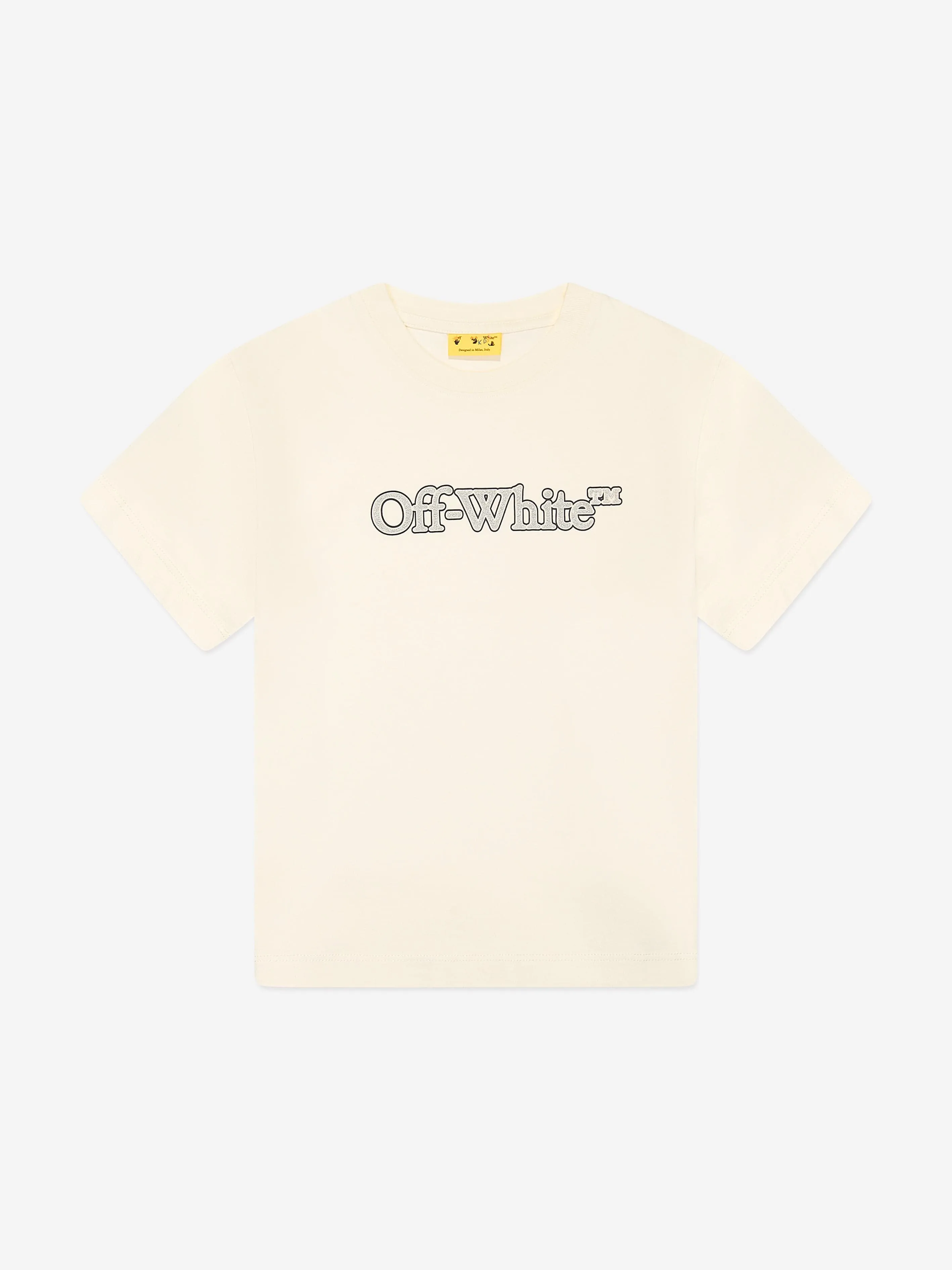 Off-White Girls Big Bookish T-Shirt in Ivory