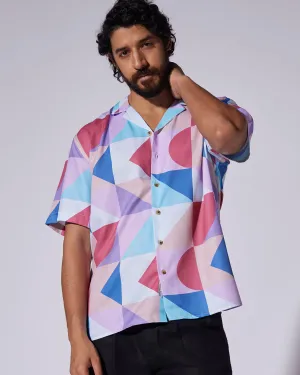 Pastel Geometric Printed Shirt