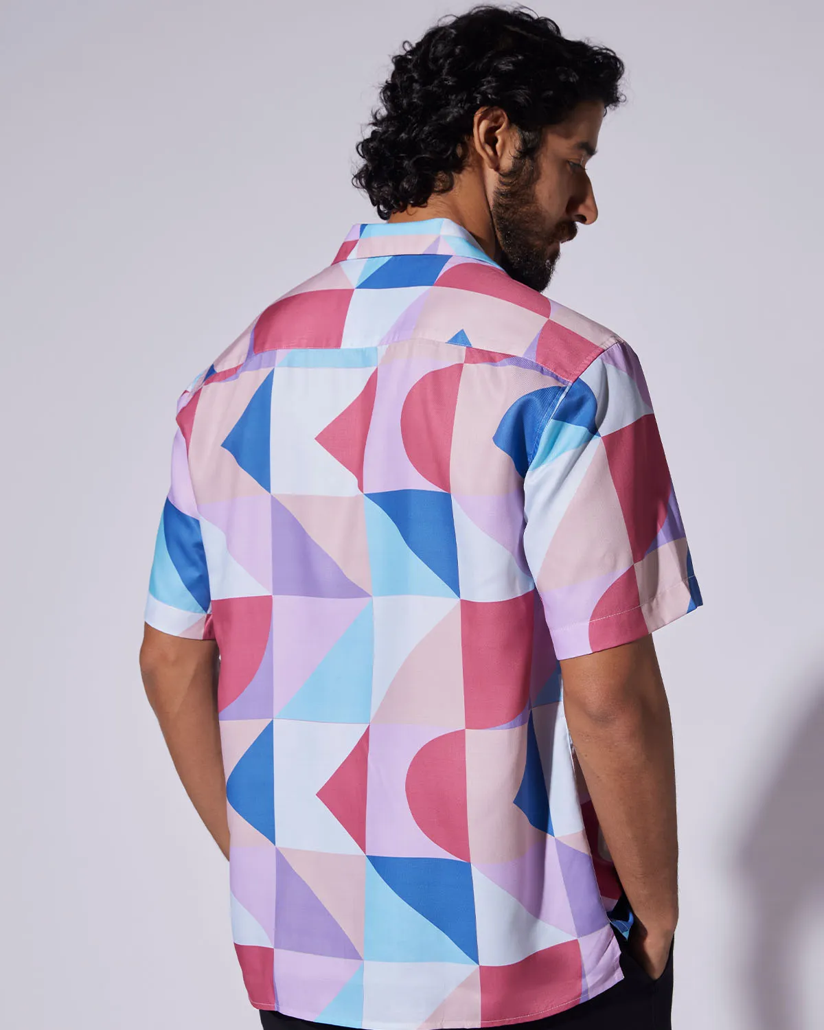 Pastel Geometric Printed Shirt