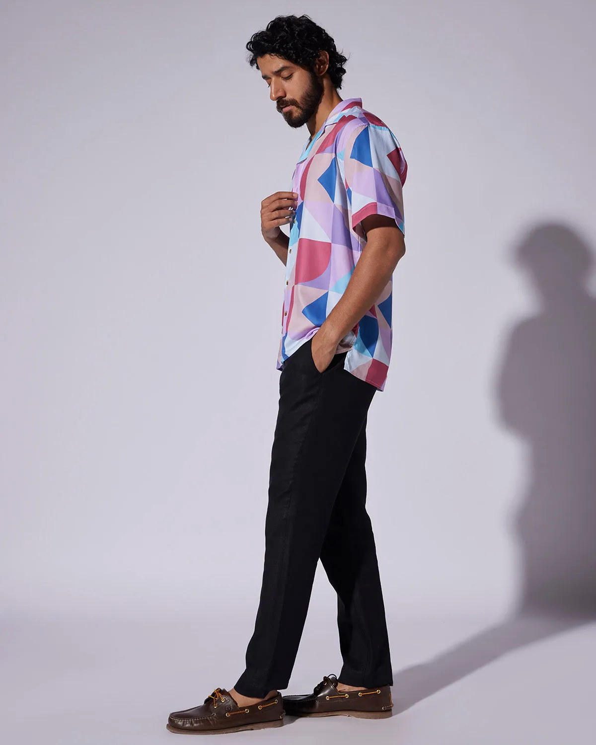 Pastel Geometric Printed Shirt