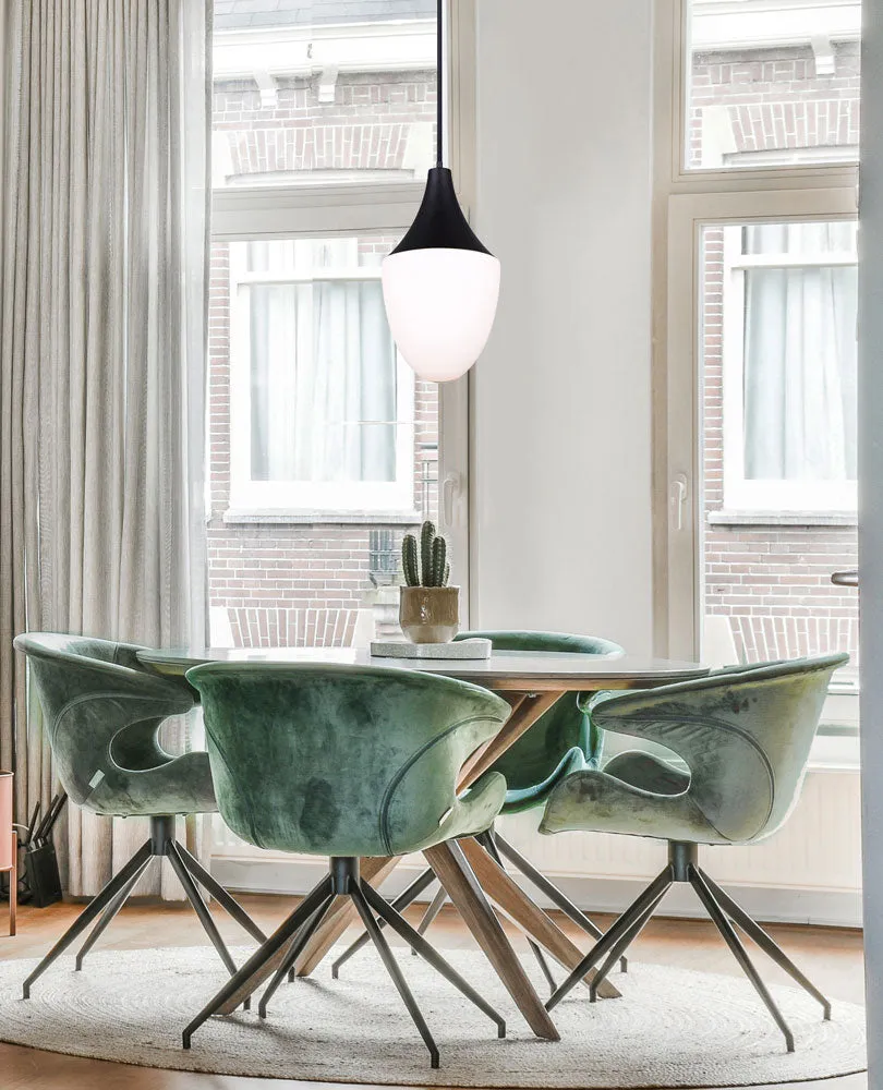 Pendant Light - Canarm EVLIN Gold or Matte Black Opal Glass Pendant Light, IPL1121A01