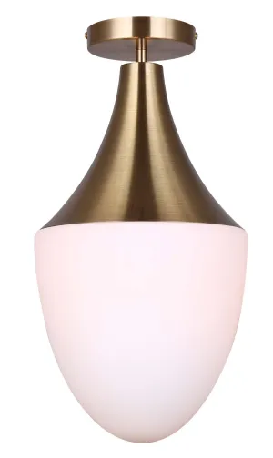 Pendant Light - Canarm EVLIN Gold or Matte Black Opal Glass Pendant Light, IPL1121A01