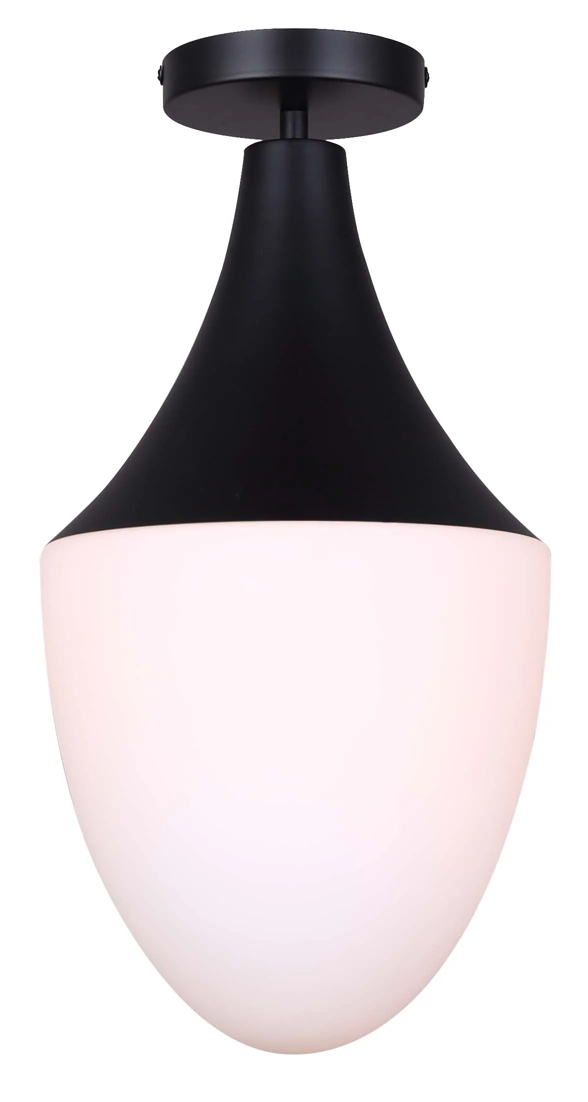 Pendant Light - Canarm EVLIN Gold or Matte Black Opal Glass Pendant Light, IPL1121A01