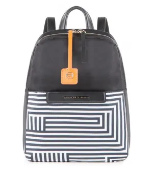 Piquadro Loire Unisex Stripe-Black Backpack
