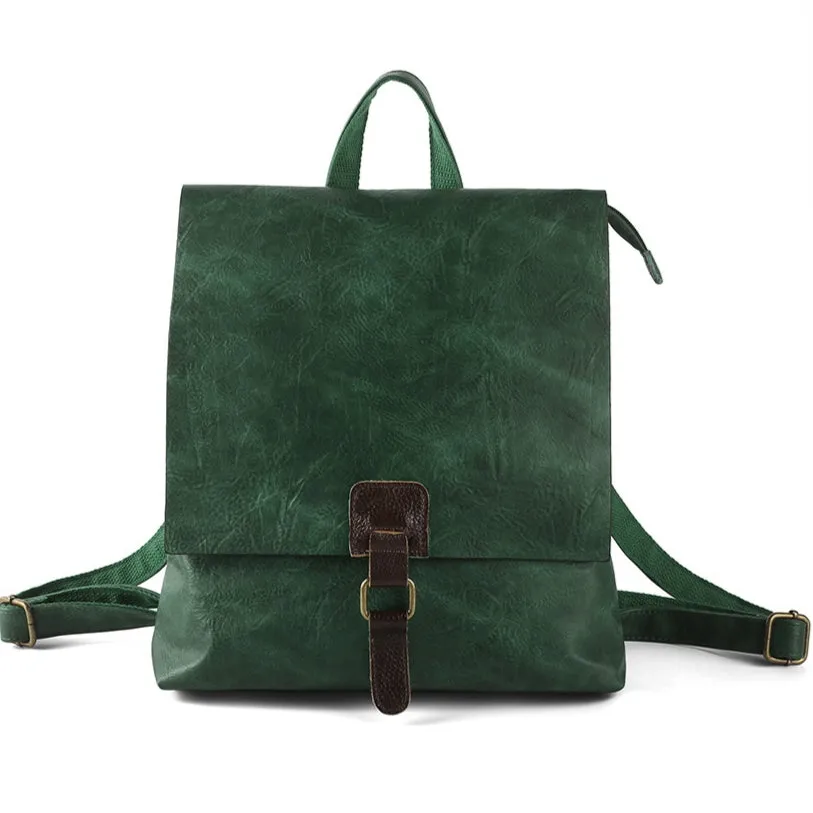 Retro Large Capacity Multifunctional Leather Backpacks Original title: Retro Large Capacity Multifunctional Leather Backpackage Title dropshipman AI Title