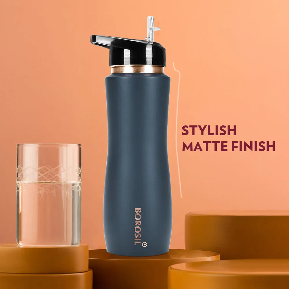 Sipper Copper Bottle, Grey, 750 ml