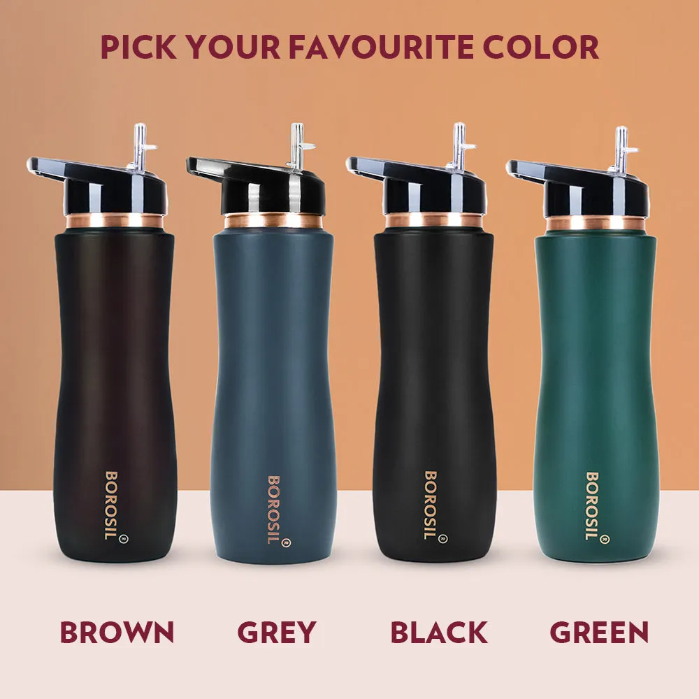 Sipper Copper Bottle, Grey, 750 ml