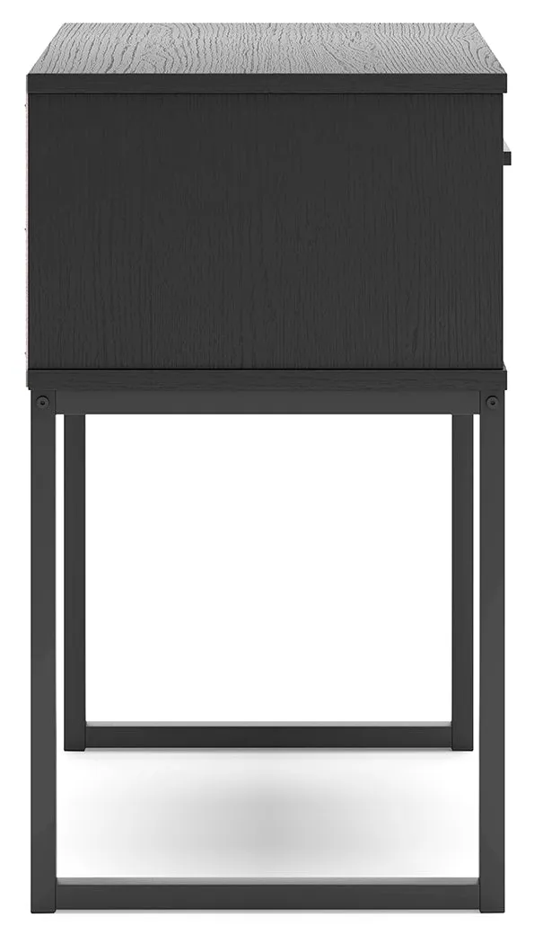 Socalle Twin Panel Platform Bed with Dresser and 2 Nightstands in Black