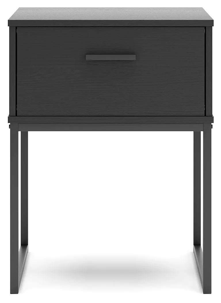 Socalle Twin Panel Platform Bed with Dresser and 2 Nightstands in Black