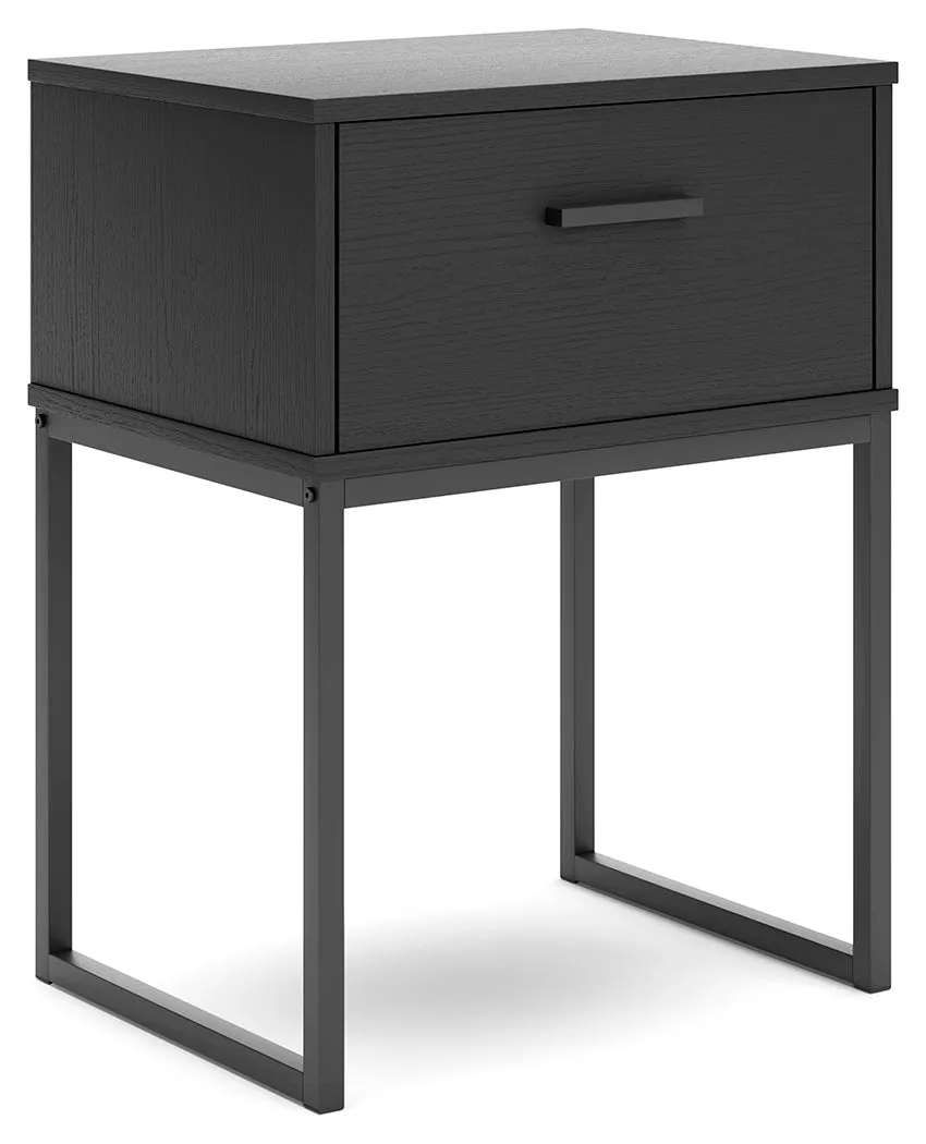 Socalle Twin Panel Platform Bed with Dresser and 2 Nightstands in Black