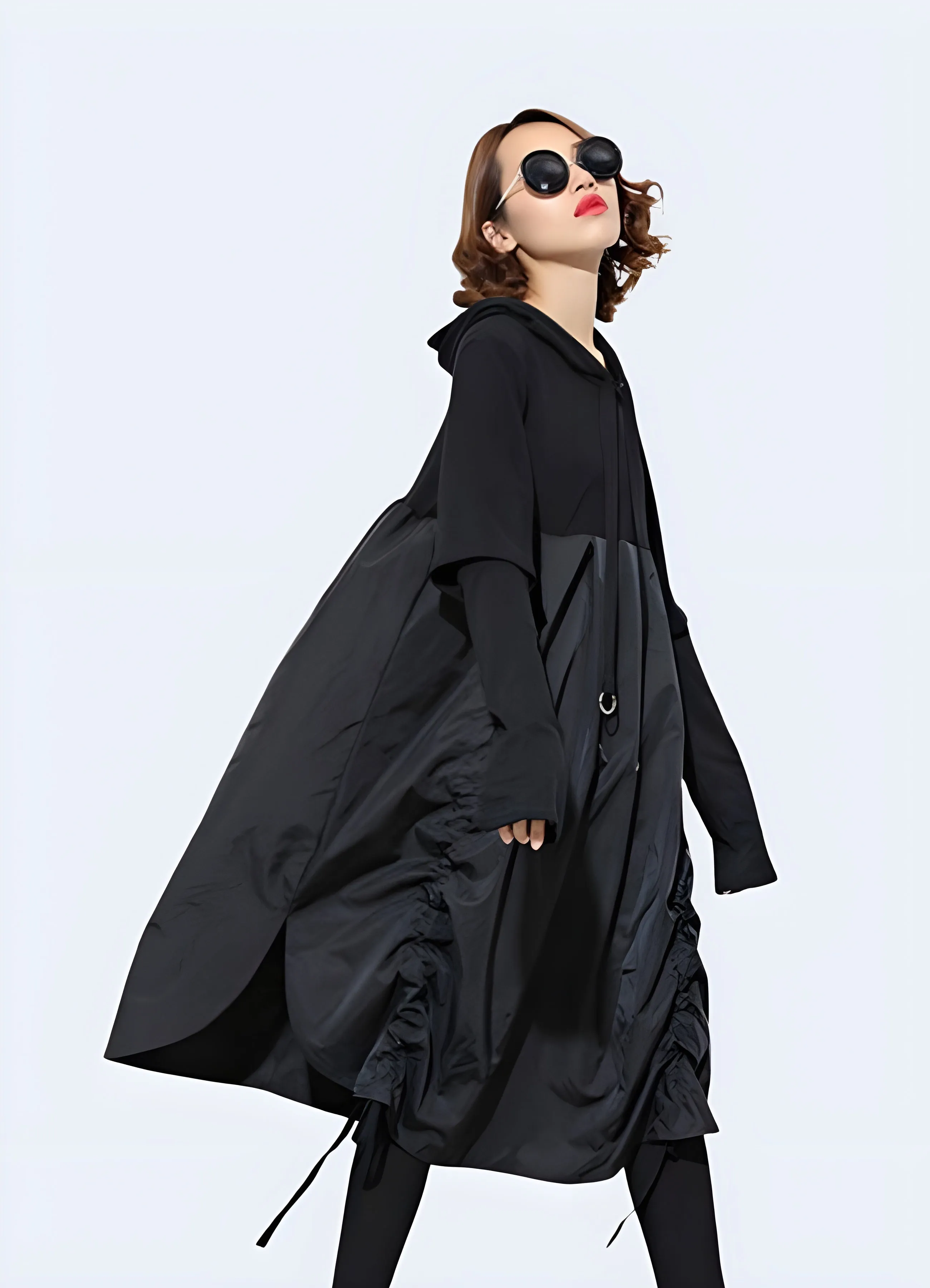 Techwear Hoodie Long Dress