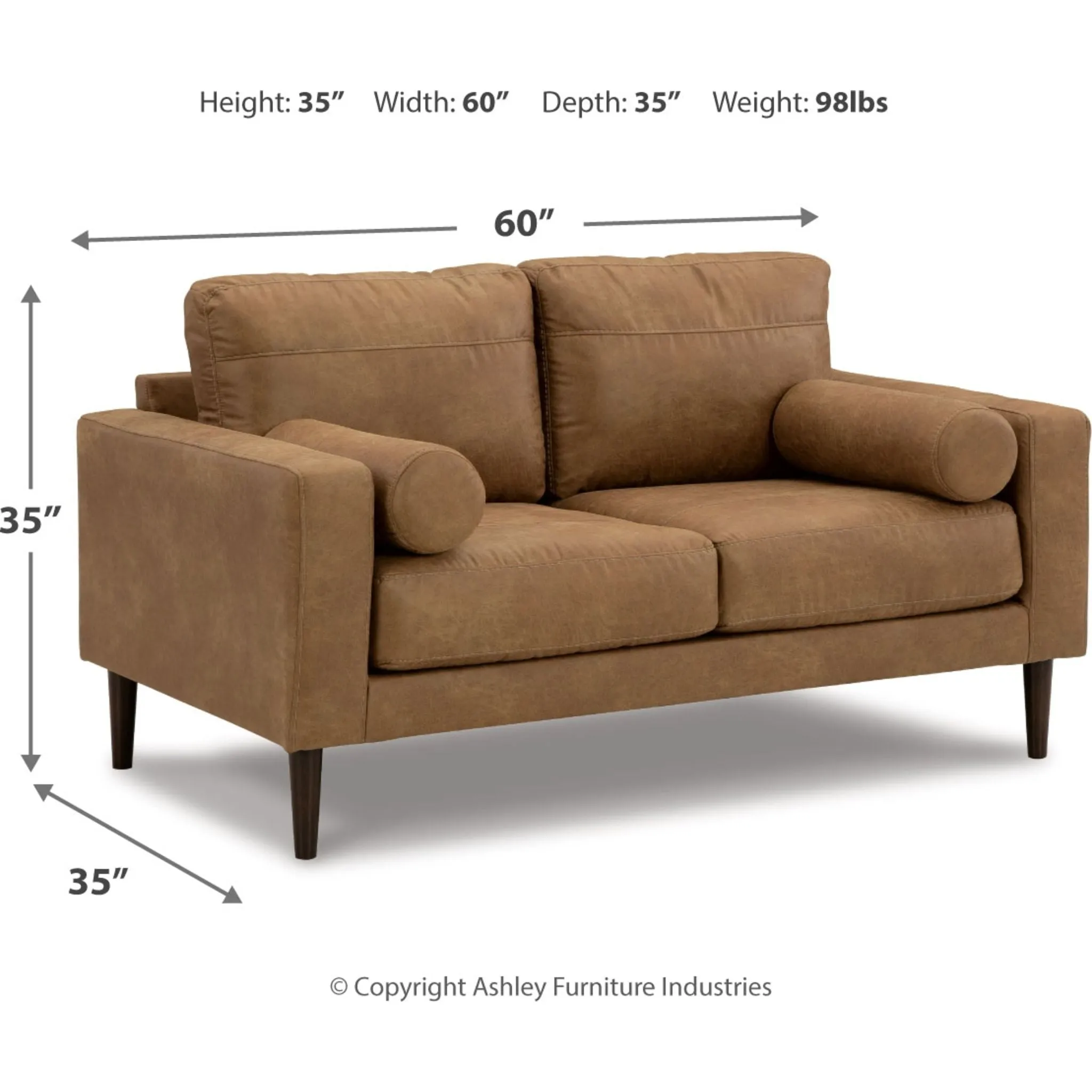 Telora Loveseat - Caramel