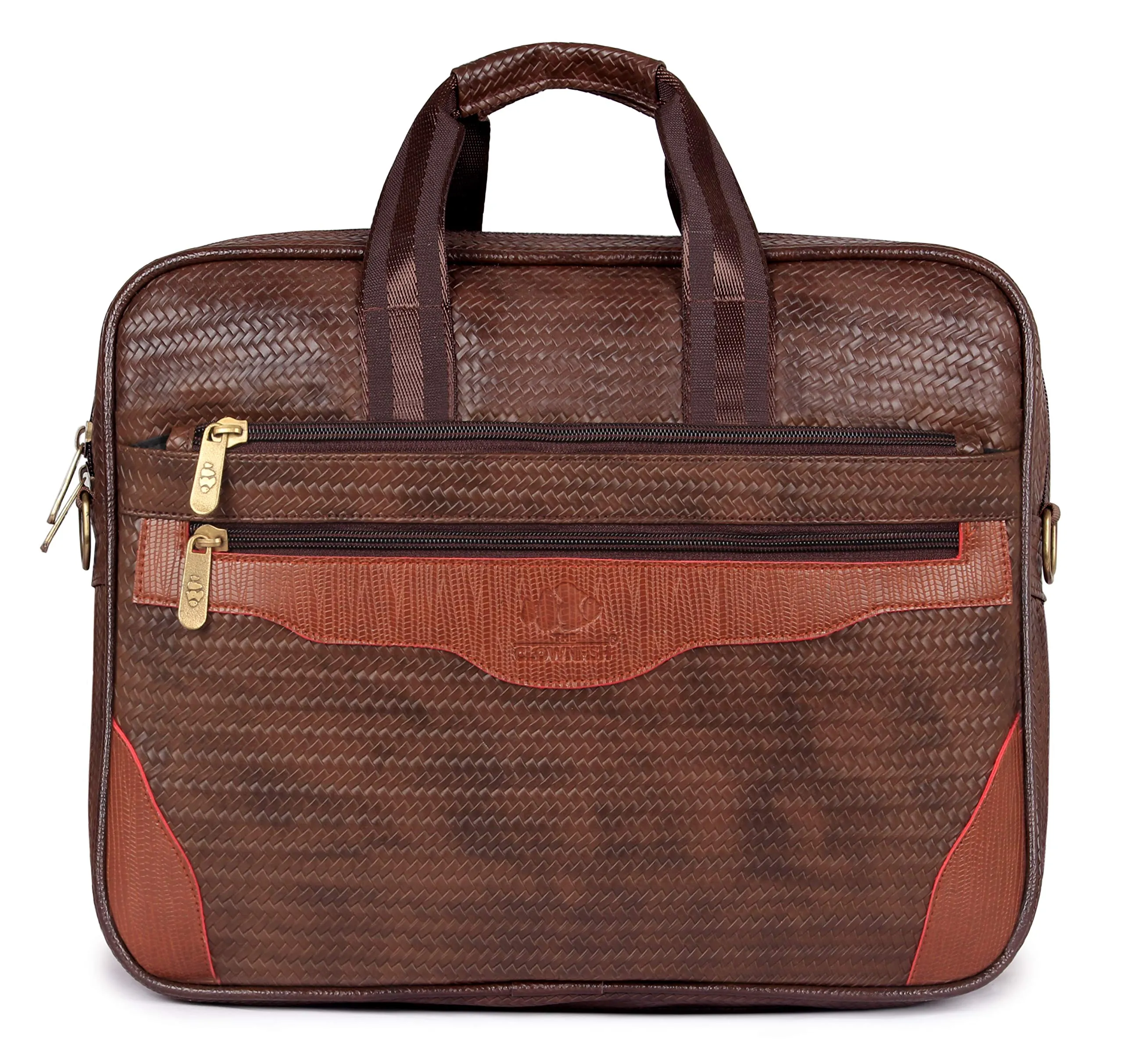 The Clownfish Mat Series 15.6 inch Laptop Briefcase - Lightweight, Durable | 15.6 inch Capacity | Chestnut Brown