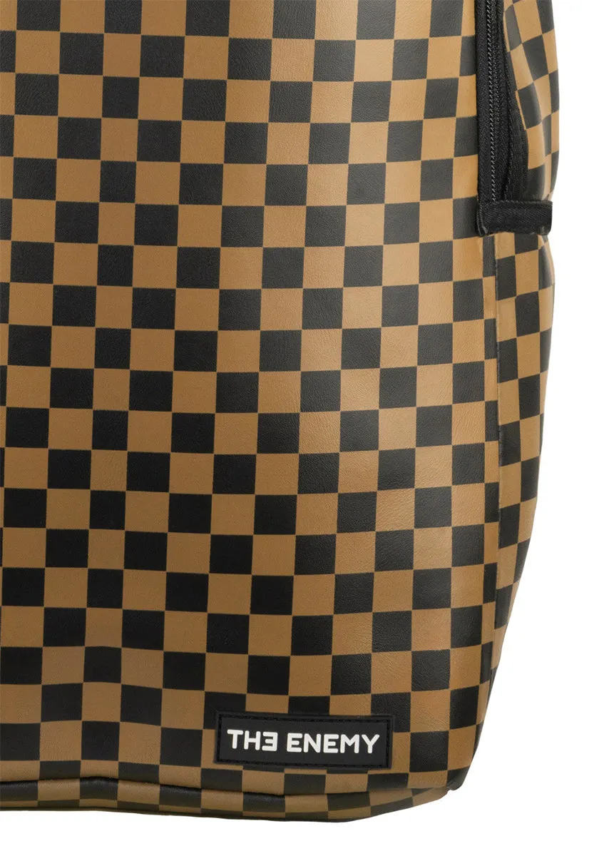 The Enemy B check Backpack In Black Brown