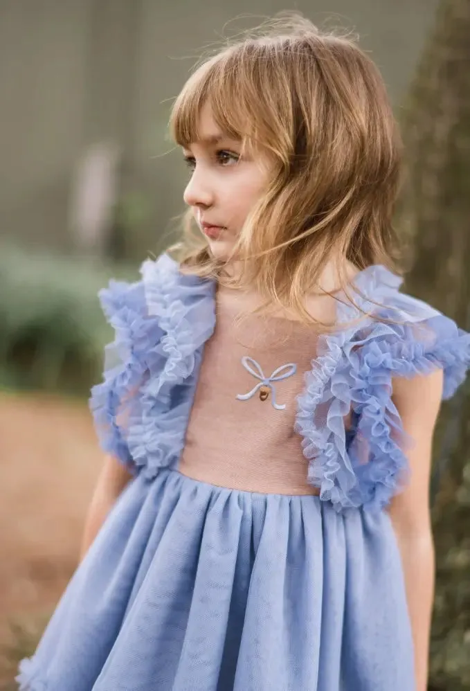 Tiny Acorns Wheat and Slate Embroidered Tunic and Shortie Set