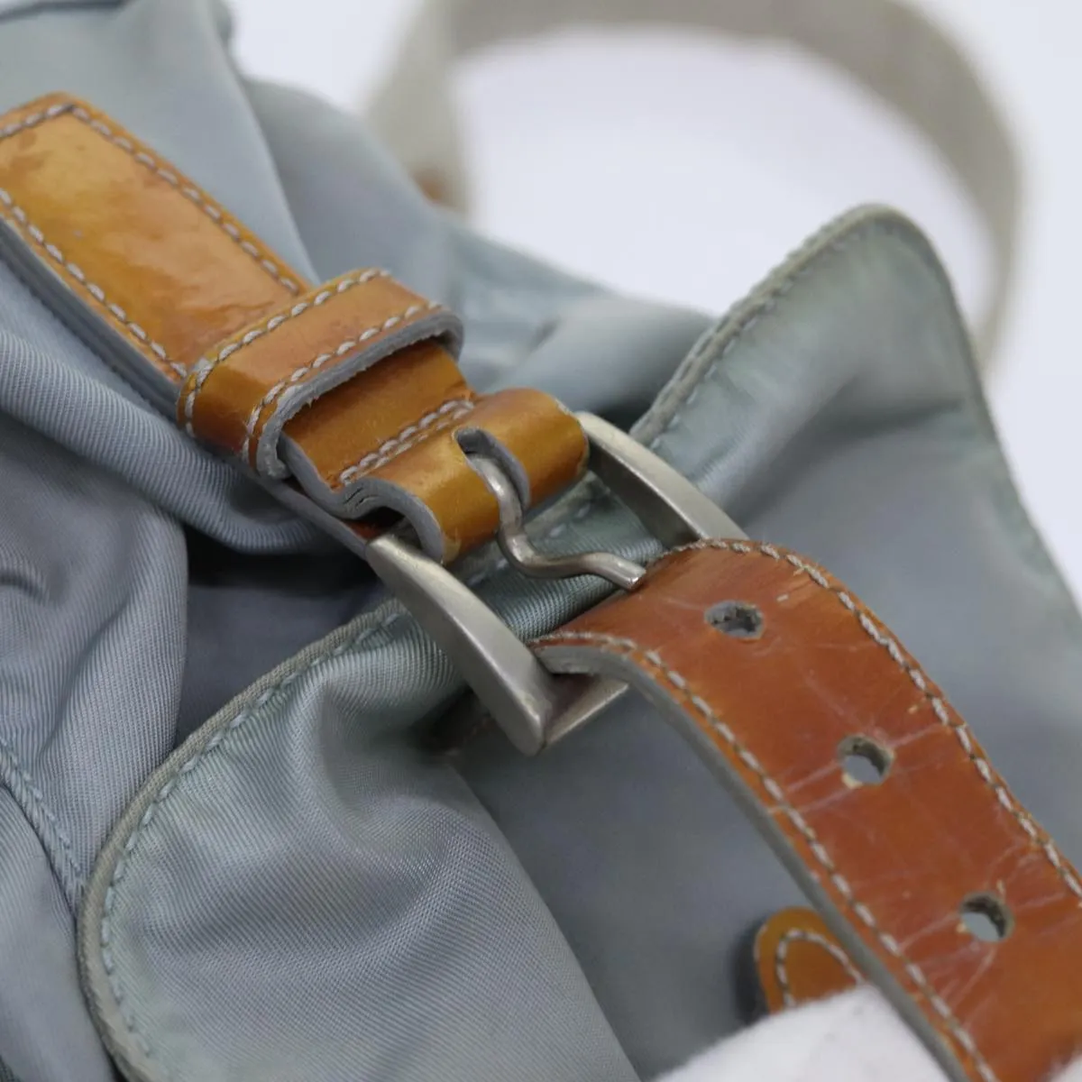 Trendy Inspired Prada Backpack Nylon Light Blue Auth 69352