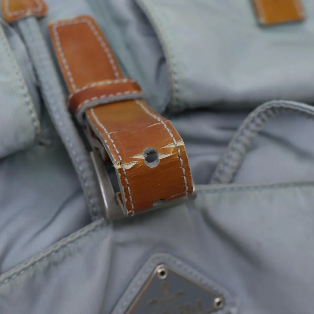 Trendy Inspired Prada Backpack Nylon Light Blue Auth 69352