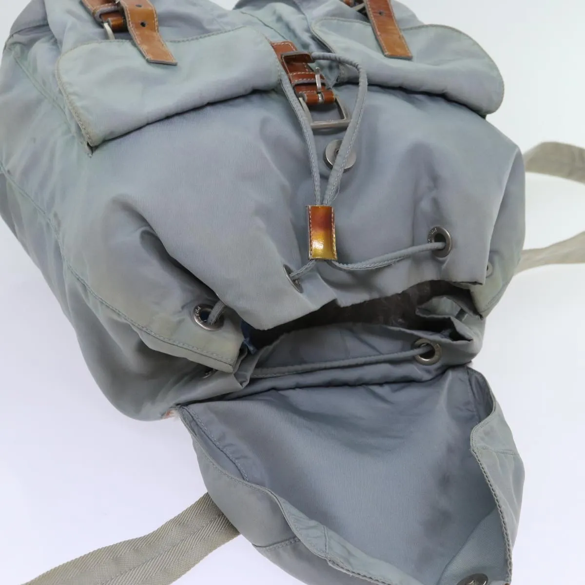 Trendy Inspired Prada Backpack Nylon Light Blue Auth 69352