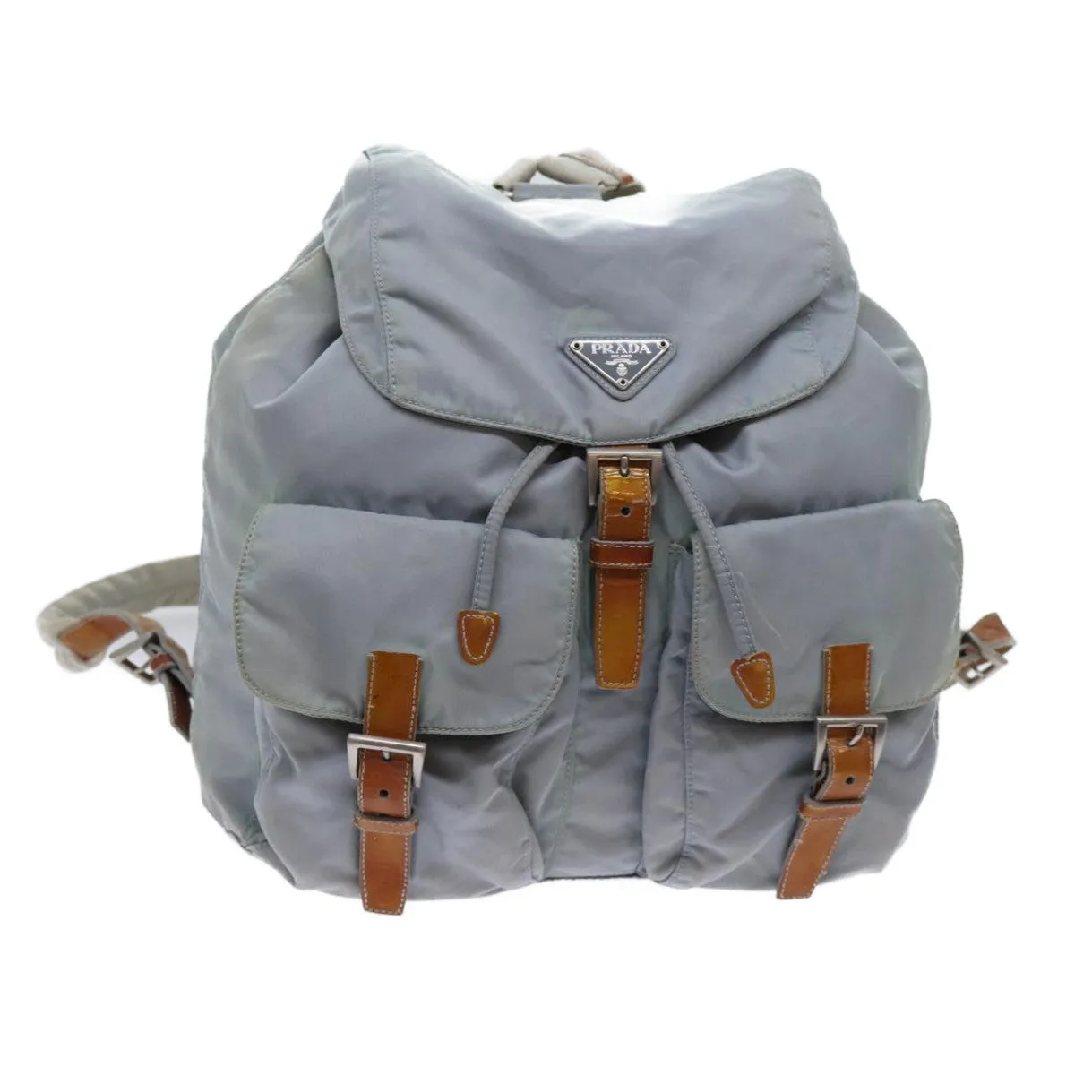 Trendy Inspired Prada Backpack Nylon Light Blue Auth 69352