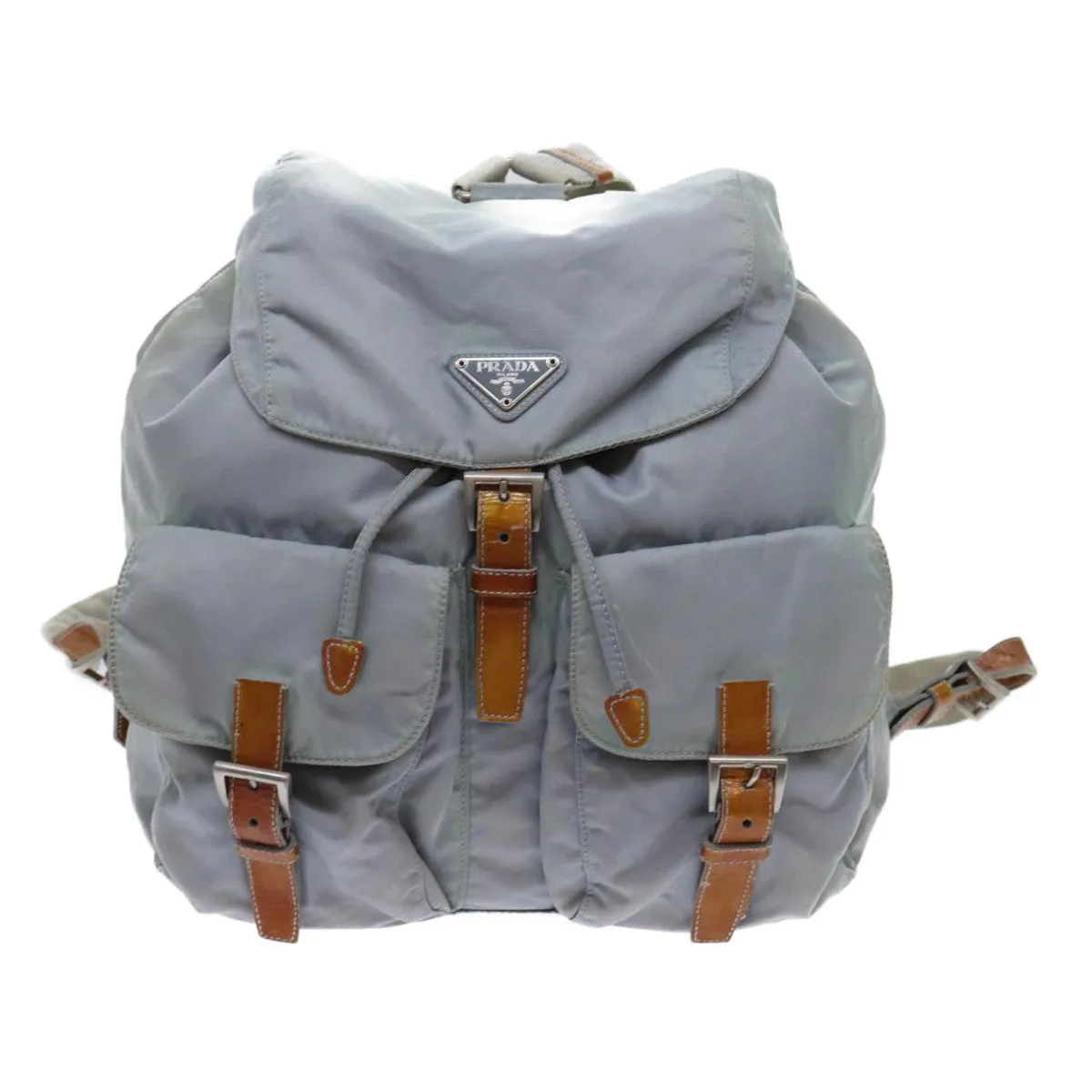 Trendy Inspired Prada Backpack Nylon Light Blue Auth 69352