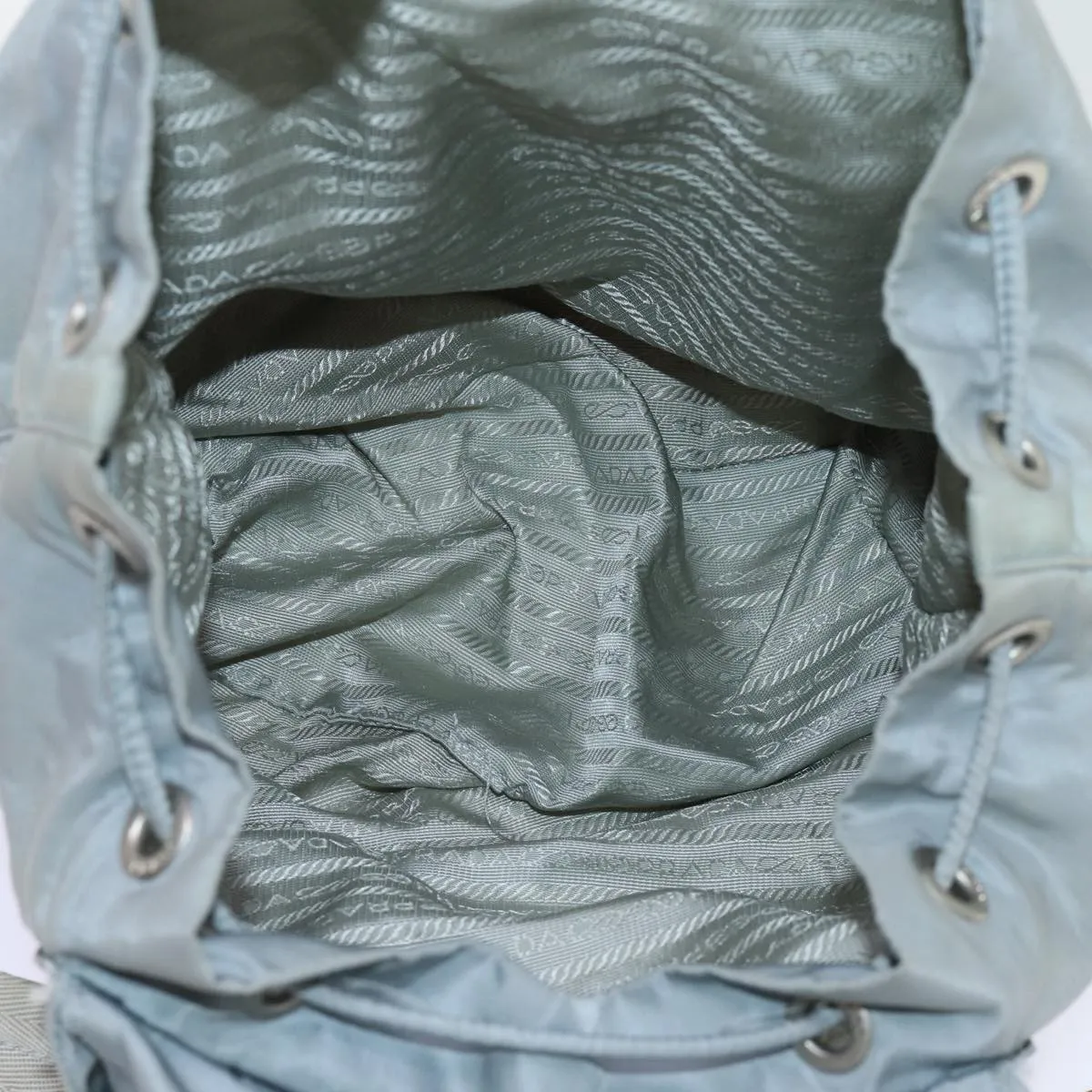 Trendy Inspired Prada Backpack Nylon Light Blue Auth 69352