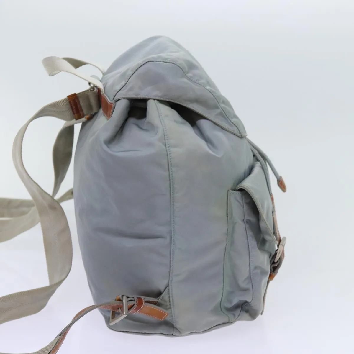 Trendy Inspired Prada Backpack Nylon Light Blue Auth 69352