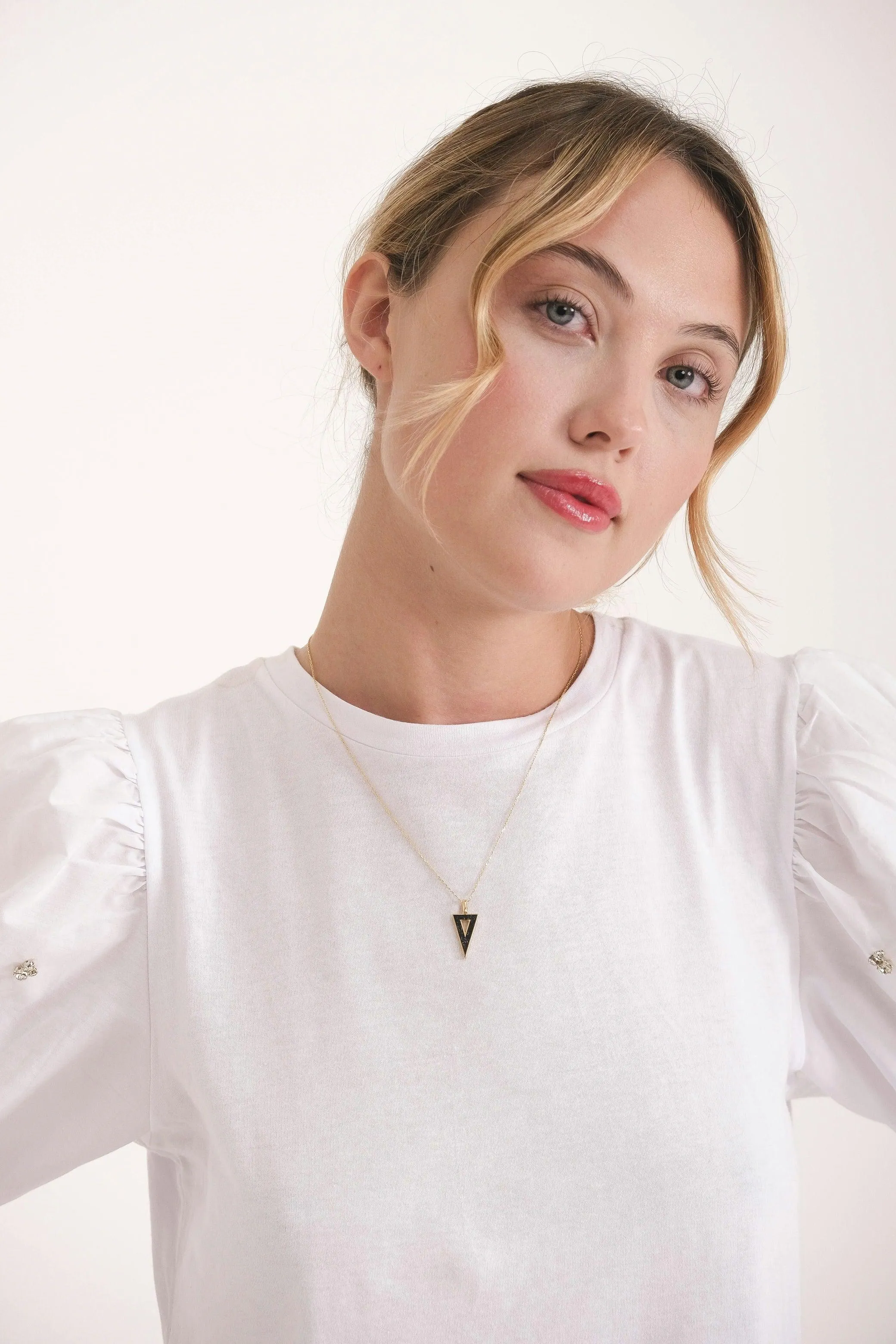 Triangle Gemstone Necklace