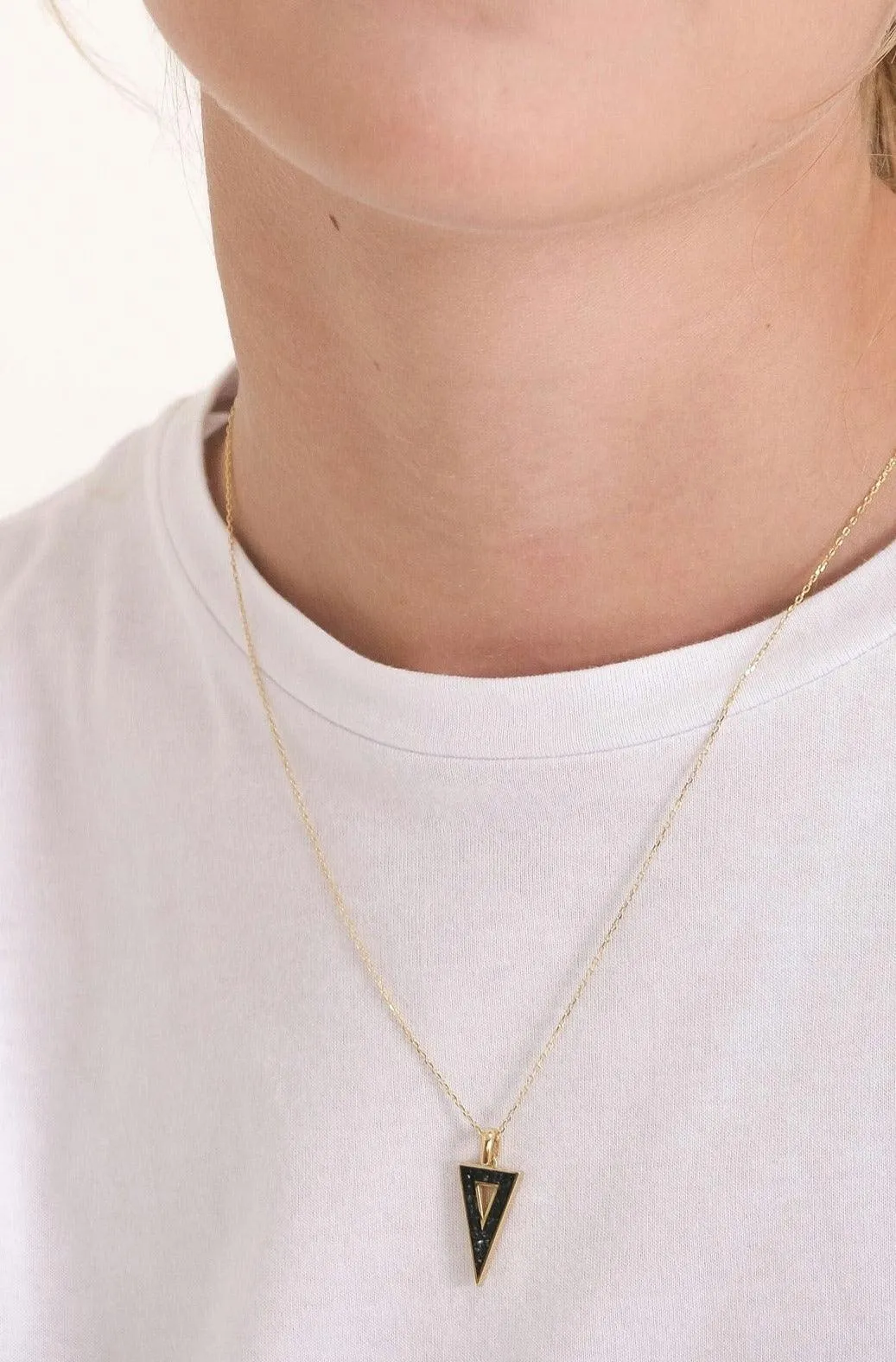 Triangle Gemstone Necklace