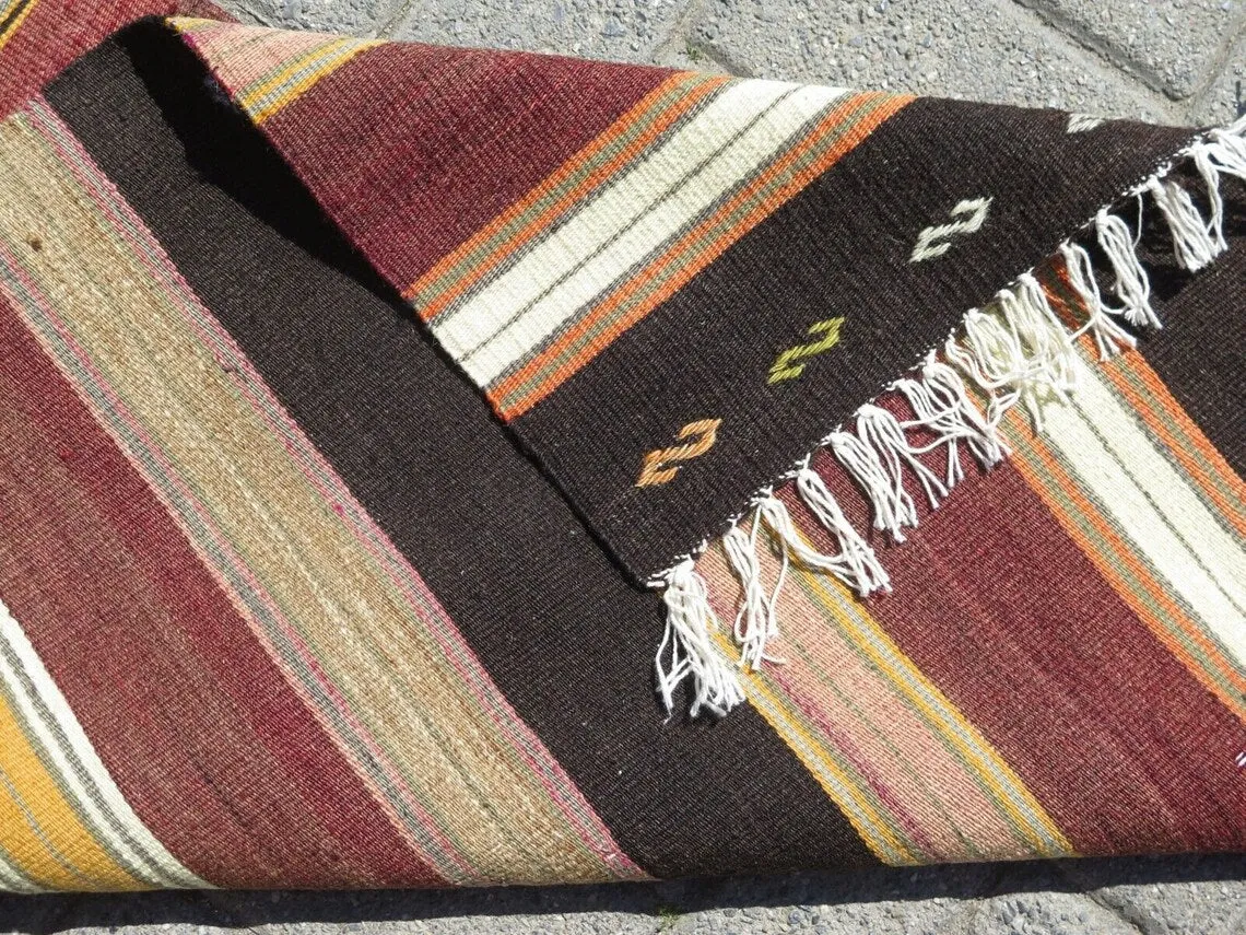Turkish Kilim  Runner- 25"x 91" , #394