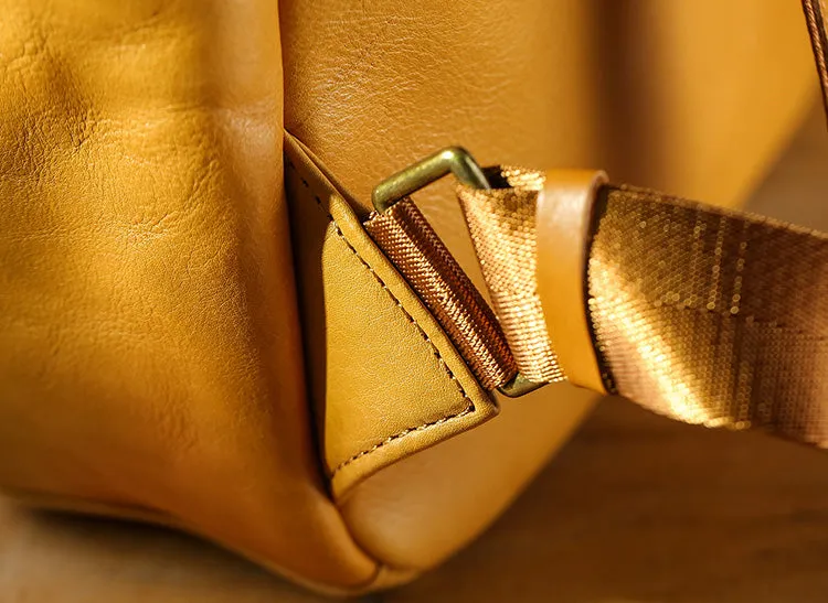 Vintage Ladies Leather Rucksack Stylish Backpacks For Women