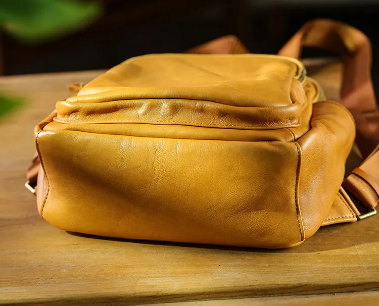 Vintage Ladies Leather Rucksack Stylish Backpacks For Women
