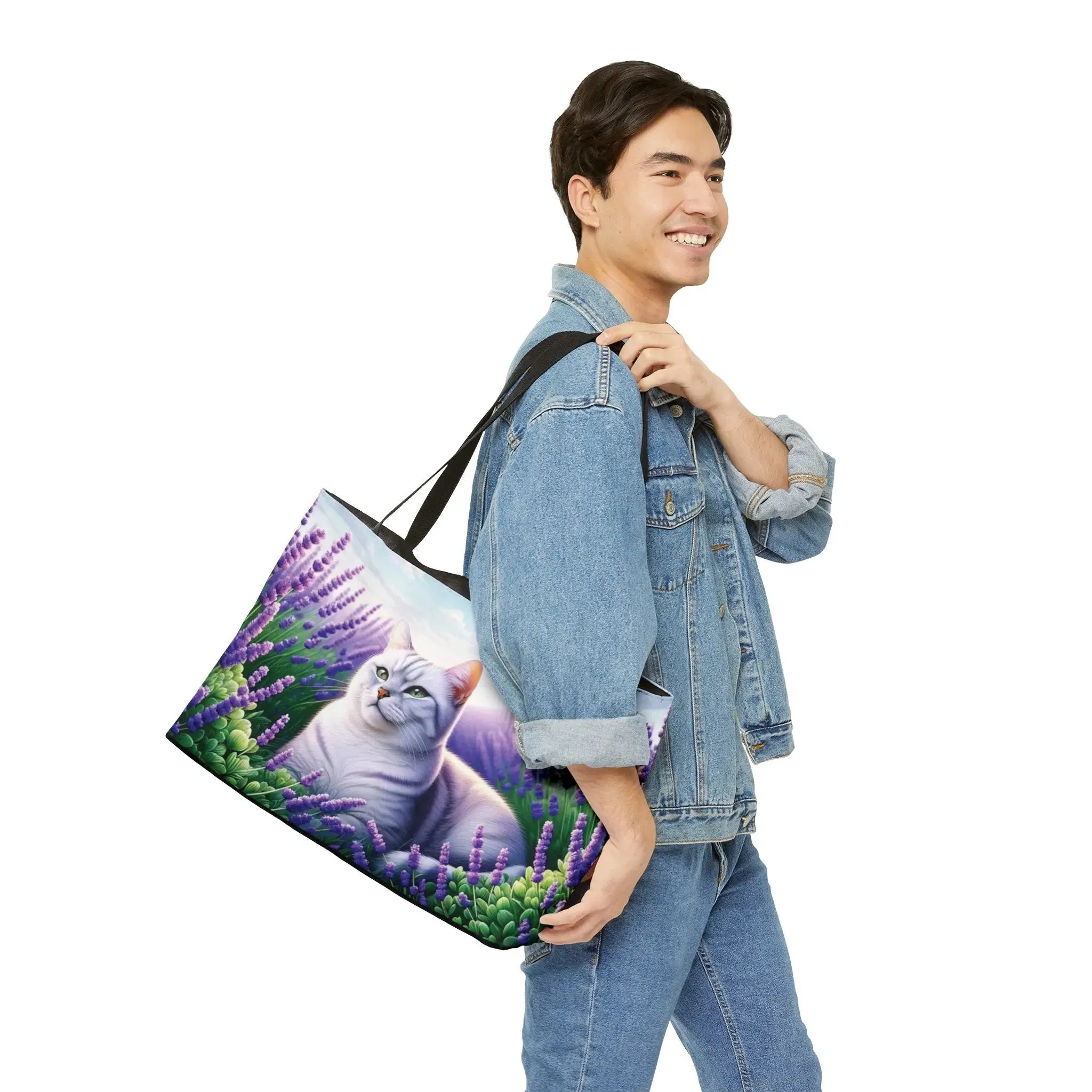 White Cat Lavender Fields  - Weekender Tote Bag