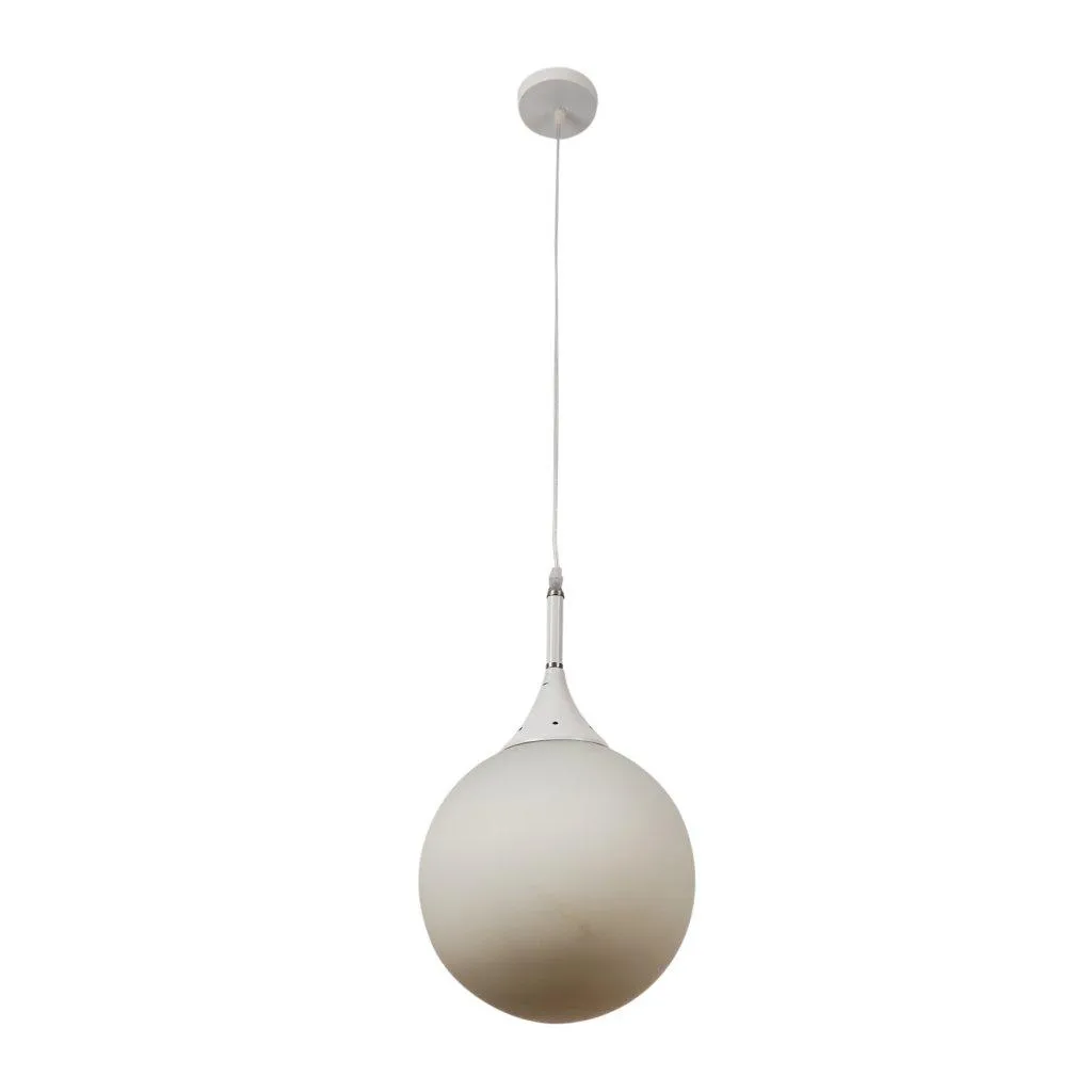 WHITE Metal Single Hanging Light -8inch-DOOM-MF