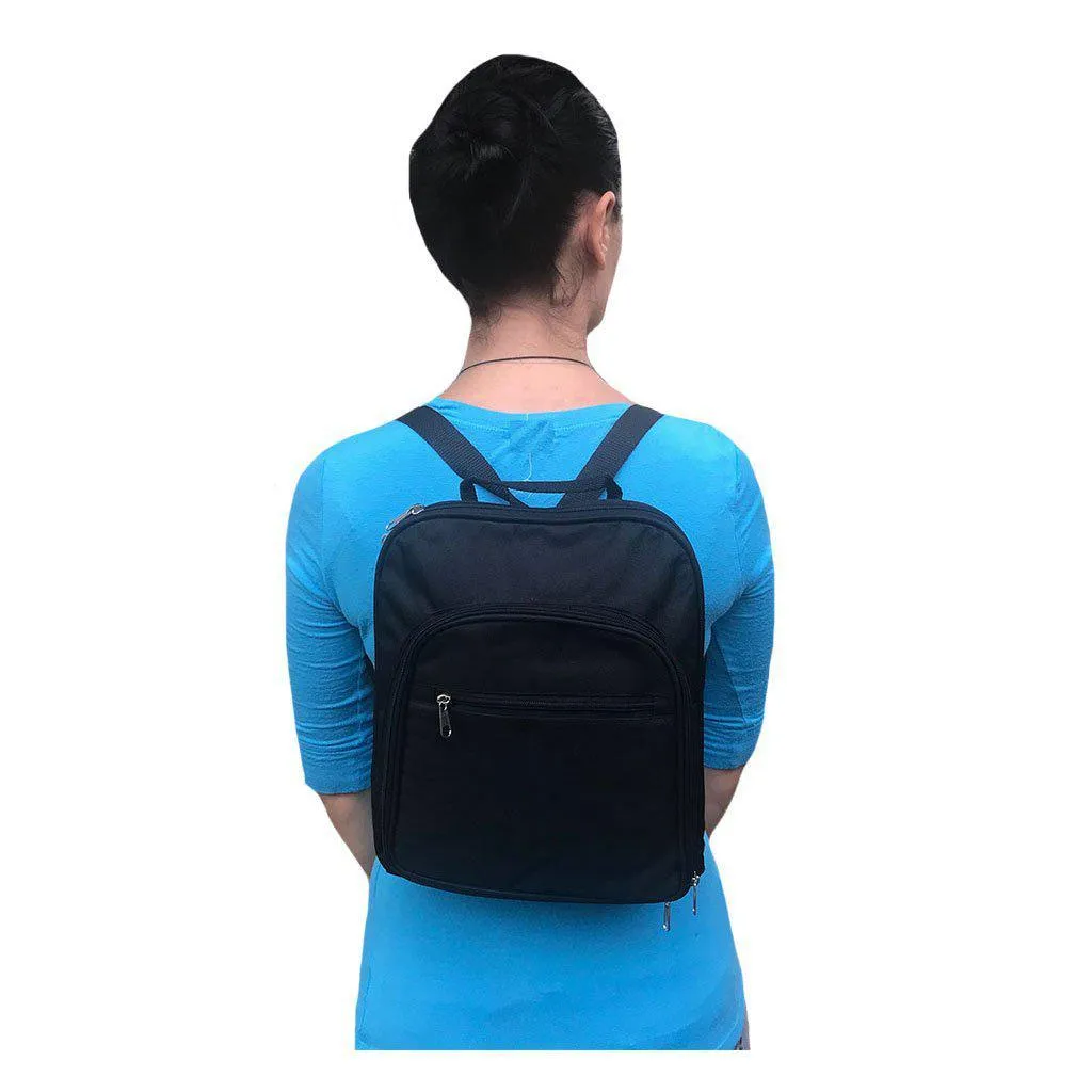 Women's Backpack Rucksack Bag Organizer Zippered W/Multi Pockets Travel Work 10.5 X 12inch