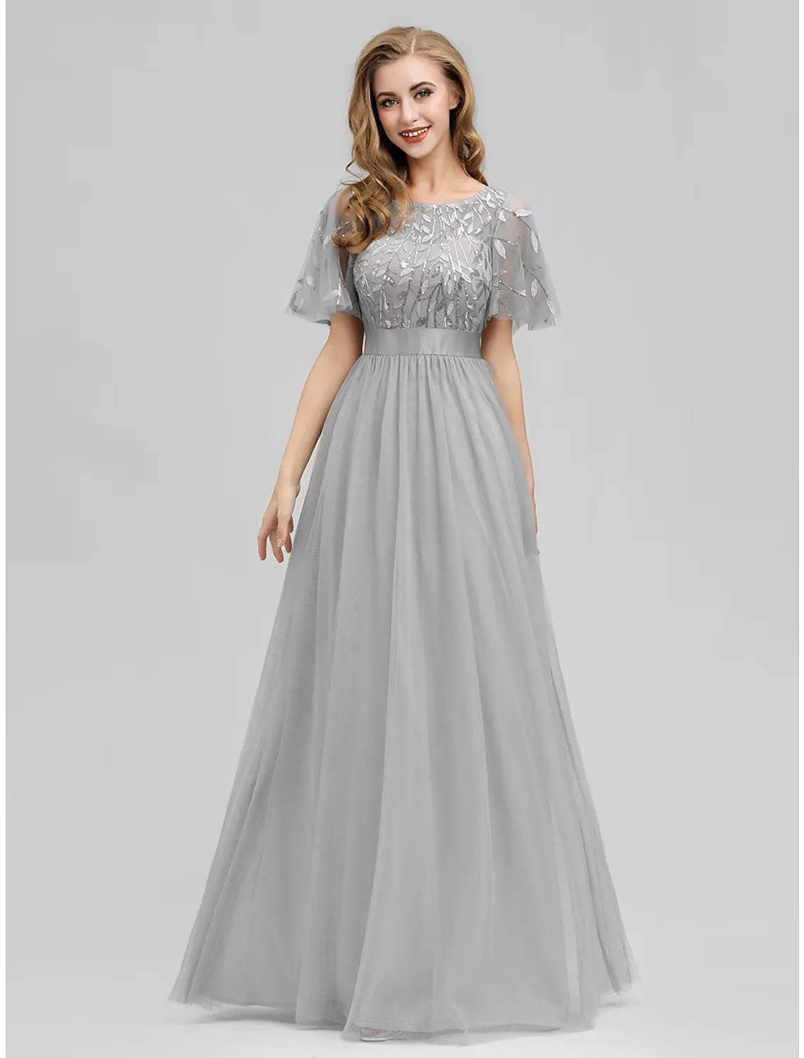 Women's Swing Dress Maxi long Dress Green White Black Dusty Rose Gold Dusty Blue Light gray Red Navy Blue Light Blue Short Sleeve Pure Color Mesh Print Spring Summer Prom Dress Party